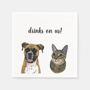Hunde und Katzen Cocktail Napkins Serviette