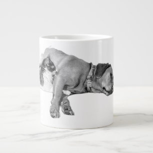 Hunde und Katzen Cuddling Monochrome Art Tasse