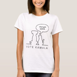 Hunde und Katzen, die eine komische Stimme Got Kam T-Shirt