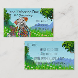 Hunde und Katzen, die Visitenkarten für die Aufzuc Visitenkarte