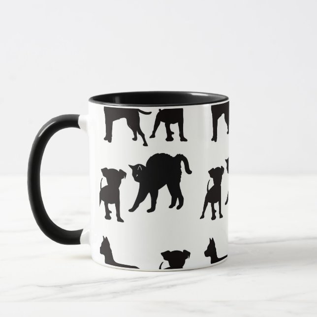 Hunde und Katzen Haustier Liebhaber Besitzer Schwa Tasse (Links)