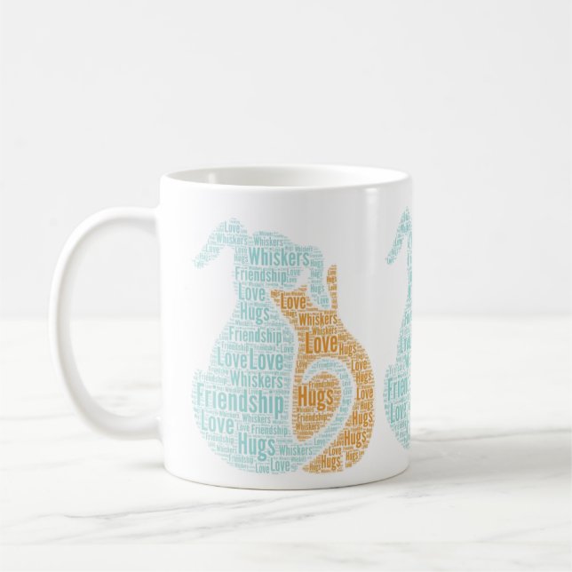 Hunde und Katzen Liebe Kaffee Cup Tasse (Links)