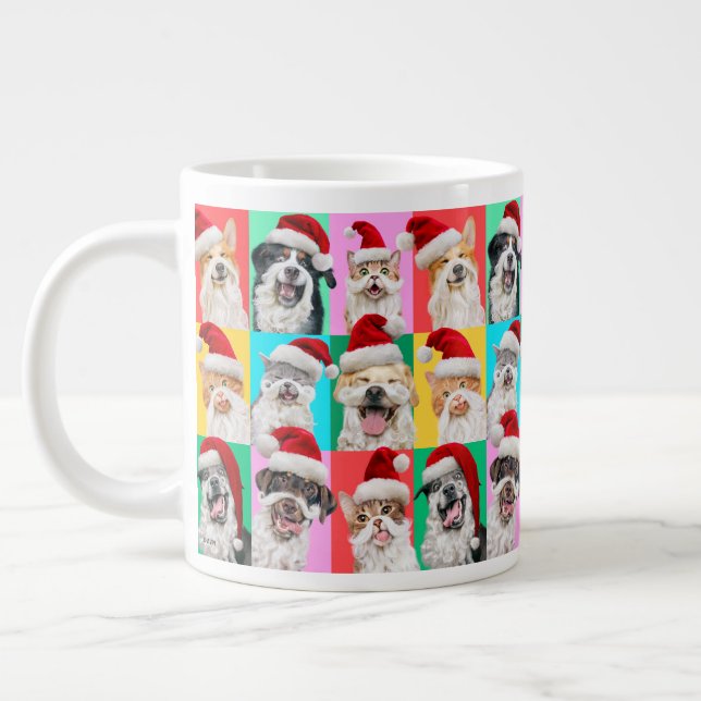 Hunde und Katzen mit Santa Bart Jumbo-Tasse (Links)