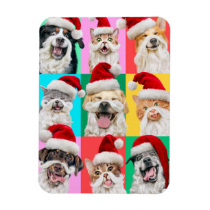 Hunde und Katzen mit Santa Bart Magnet