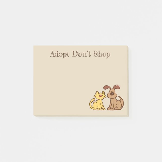 Hunde- und Katzen-Post-It-Notizen Post-it Klebezettel (Vorderseite)
