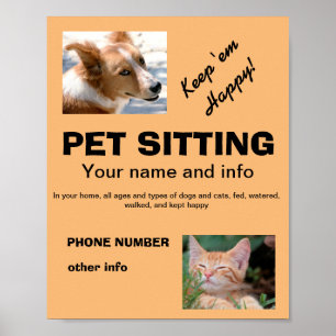 Hunde und Katzen Poster