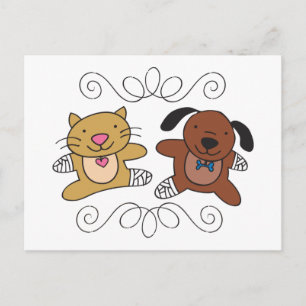 Hunde und Katzen Postkarte