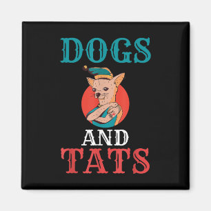 Hunde und Katzen Tinte Tattoo Lover Magnet