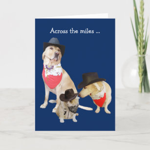 Hunde und Katzen über die Miles Birthday Card Karte