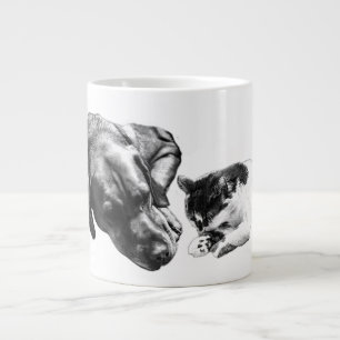Hunde und Katzen zusammenstellen Monochrome Art Ta Jumbo-Tasse