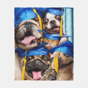 Hunde- und Katzenabsolventen im Fotobooth Fleecedecke