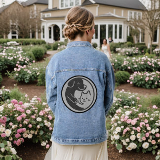 Hunde- und Katzenfreundschaft Jeansjacke