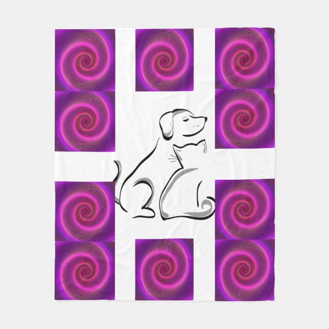Hunde- und Katzenlederdecke aus Liebe. Fleecedecke (Vorderseite)