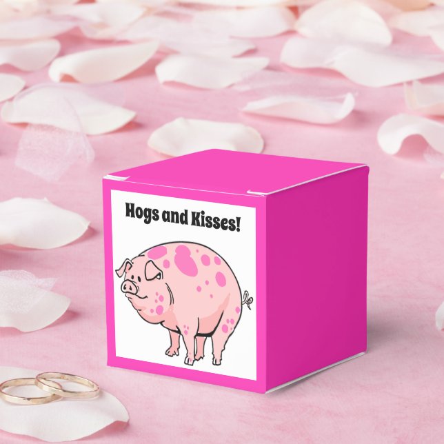 Hunde und Kisses Niedlicher Schweineschnitt Cartoo Geschenkschachtel (Hochzeit)