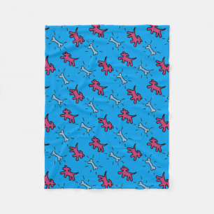 Hunde und Knochen Graffiti-Stil Blue Blanket 2 Fleecedecke