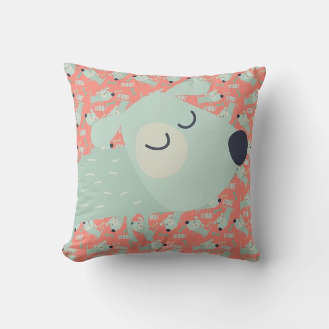 Hunde und Knochen Kissen (Vorderseite)