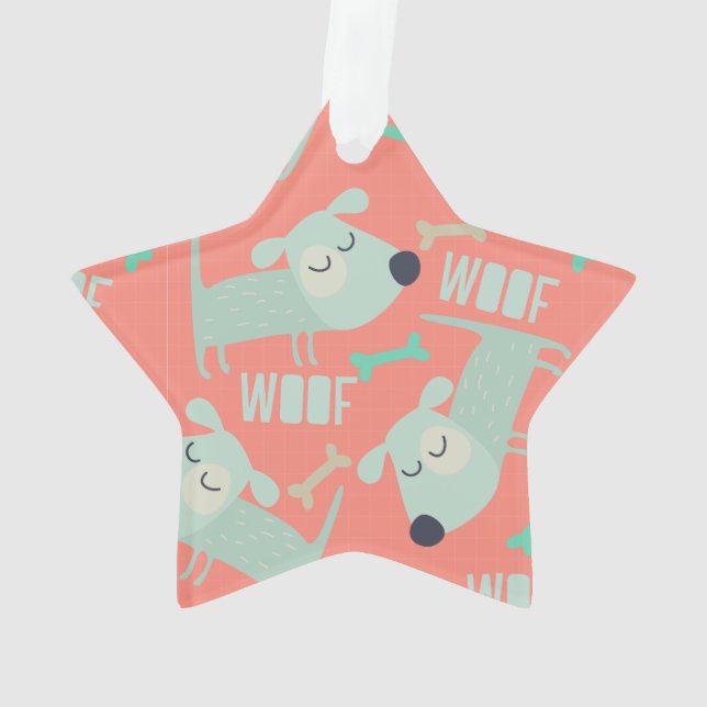 Hunde und Knochen Ornament (Rückseite)