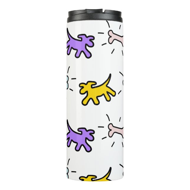 Hunde und Knochen PY Graffiti Style Thermal Trumbl Thermosbecher (Rückseite)