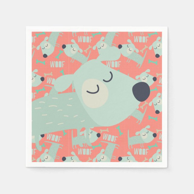 Hunde und Knochen Serviette (Vorderseite)