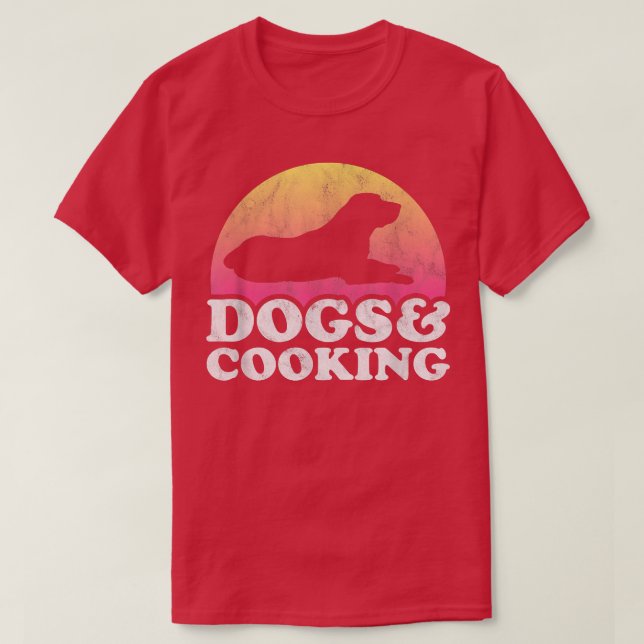 Hunde und Kochende Männer oder Frauen T-Shirt (Design vorne)