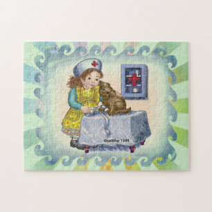 Hunde und Krankenschwester Puzzle