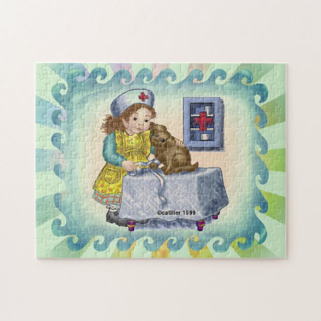 Hunde und Krankenschwester Puzzle (Horizontal)