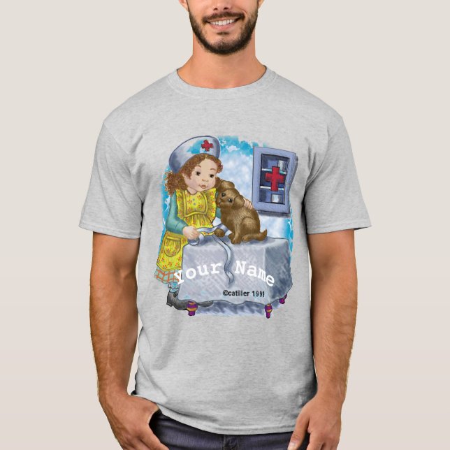 Hunde und Krankenschwester T-Shirt (Vorderseite)