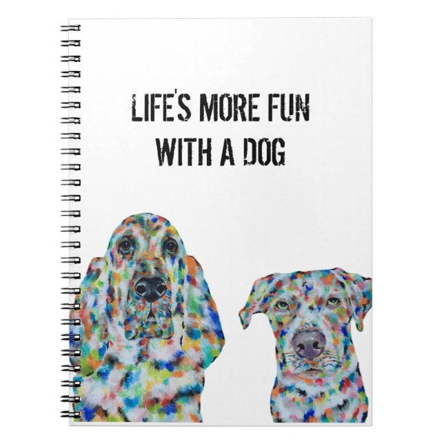 Hunde und Labrador Notebook 6,5" x 8,75" Notizblock (Vorderseite)
