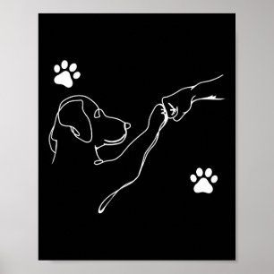 Hunde und Leute schlagen Hand Hunde Freundschaft F Poster