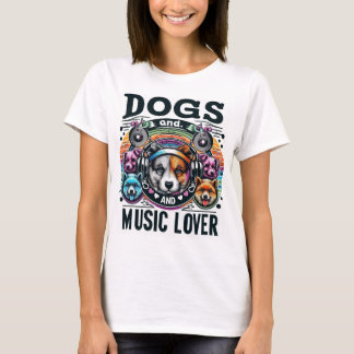 Hunde und Musikliebhaber T-Shirt