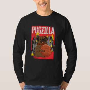 Hunde und Niedliche Pugzilla Gigant Mops Möpsen T-Shirt