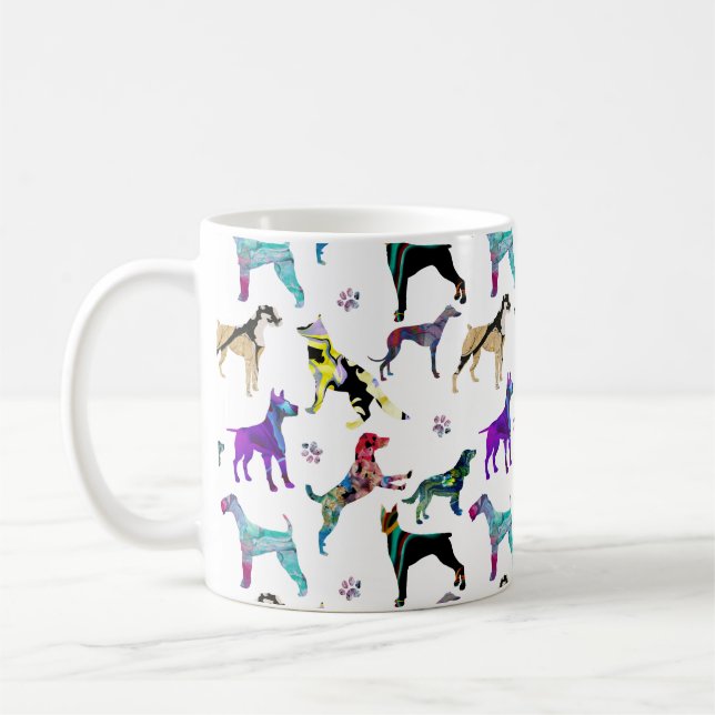 Hunde und Paws Kaffeetasse (Links)