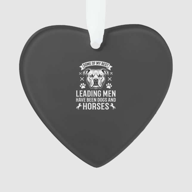 Hunde und Pferde führen Männer Ornament (Vorderseite)