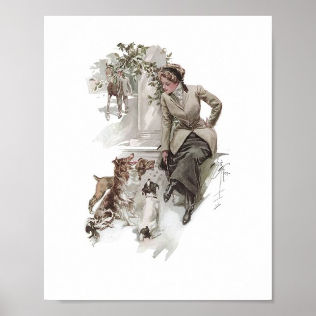 Hunde und Pferde Poster (Vorne)