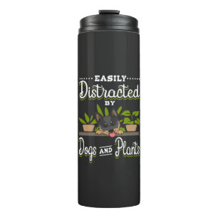Hunde und Pflanzen Pflanzenliebhaber Thermosbecher