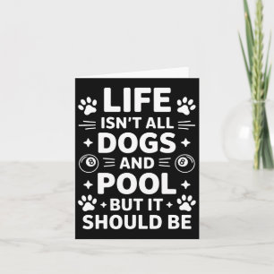 Hunde und Pool Billard Funny Pool Karte