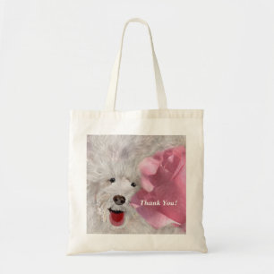 Hunde und Rose Tragetasche