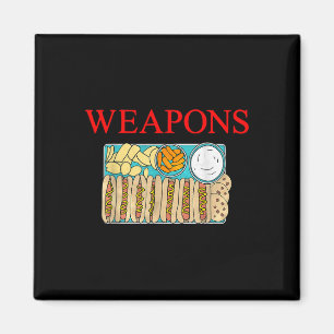 Hunde und Snack Retro Vintag - Waffen Magnet