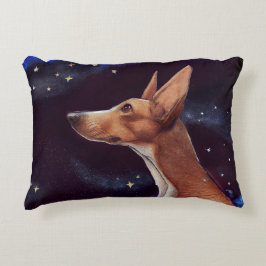 Hunde und Sterne Art Night Sky Dekokissen