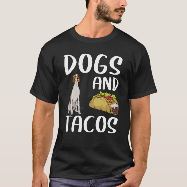 Hunde und Tacos Irish Terrier mexikanische Küche T-Shirt (Vorderseite)