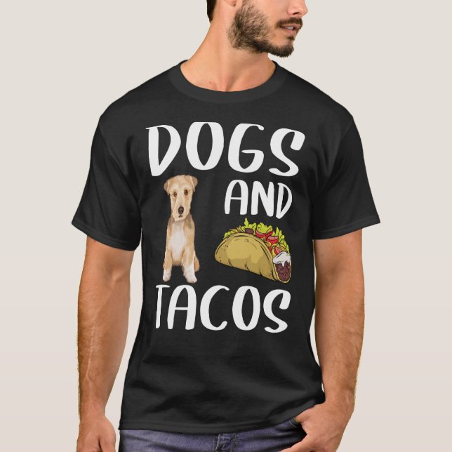 Hunde und Tacos Lakeland Terrier mexikanische Küch T-Shirt (Vorderseite)