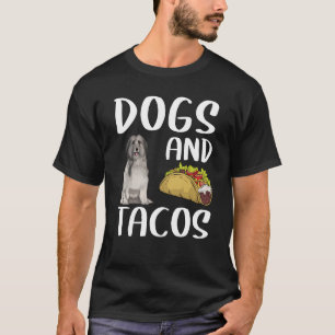 Hunde und Tacos-Pyrenäen-Hirte mexikanische Küche T-Shirt