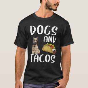 Hunde und Tacos Skye Terrier mexikanische Küche T-Shirt