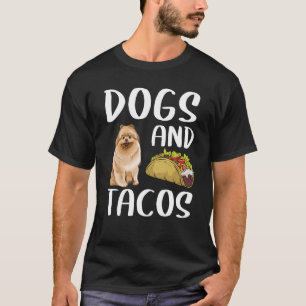 Hunde und Tacos Spitz mexikanisches Essen T-Shirt