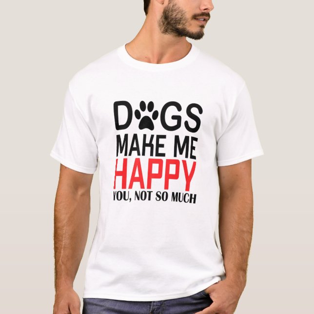 Hunde und Welpenliebhaber Cartoon T-Shirt (Vorderseite)