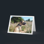 Hunde und Wildblumen Portrait Karte<br><div class="desc">Hund und Wildblumen Portrait Grußkarte. Sie können dieses Produkt ganz einfach kostenlos anpassen,  wenn Sie Text hinzufügen oder die Farbe des Hintergrunds ändern möchten.</div>