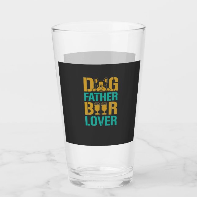 Hunde Vater Bierliebhaber Glas (Vorderseite)