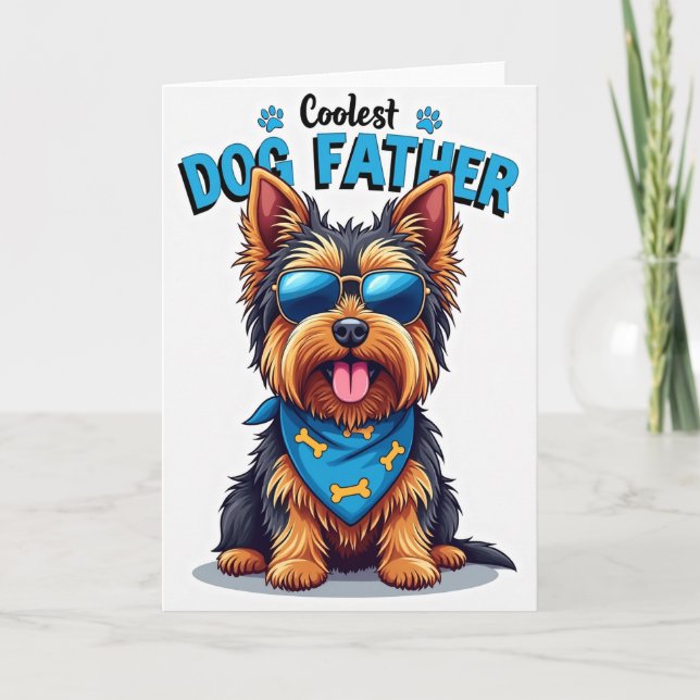 Hunde-Vater Blaue Schatten Karte (Vorderseite)