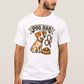 Hunde-Vater-Cartoon-Banner T-Shirt