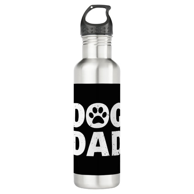 Hunde-Vater Edelstahlflasche (Vorderseite)